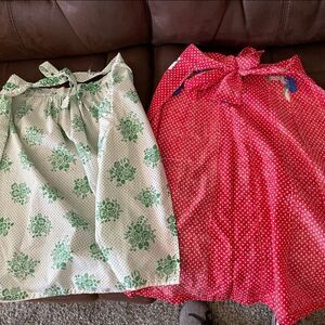 Estate Find: 2 Vintage Half Apron with Waist Tie
